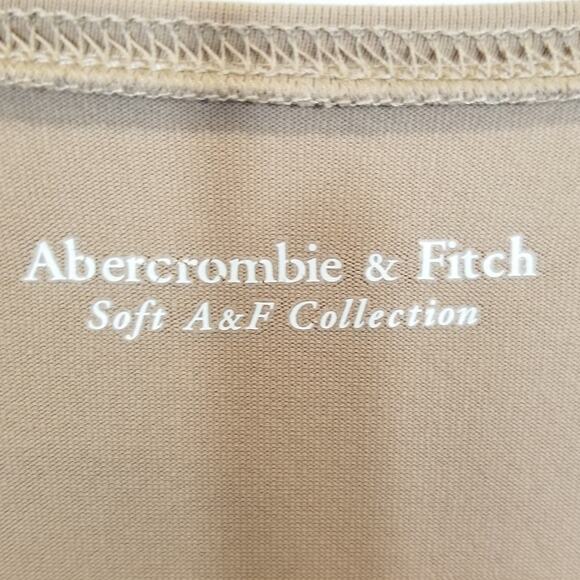 Abercrombie & Fitch Soft A & F Collection Long Sleeve Cut Out Body Suit Tan XL - Picture 5 of 6